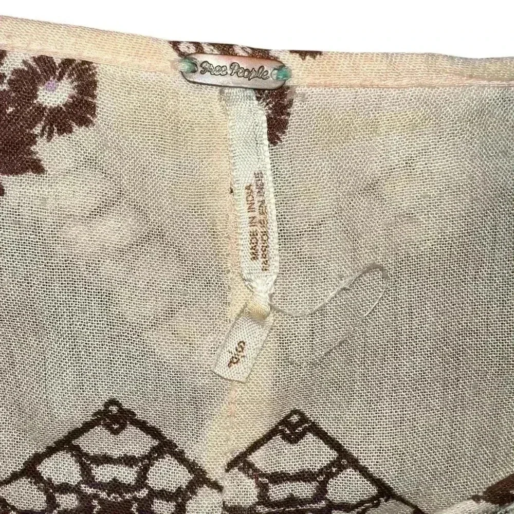 Free People From Your Heart mini long sleeve rayon dress size small - Picture 4 of 8